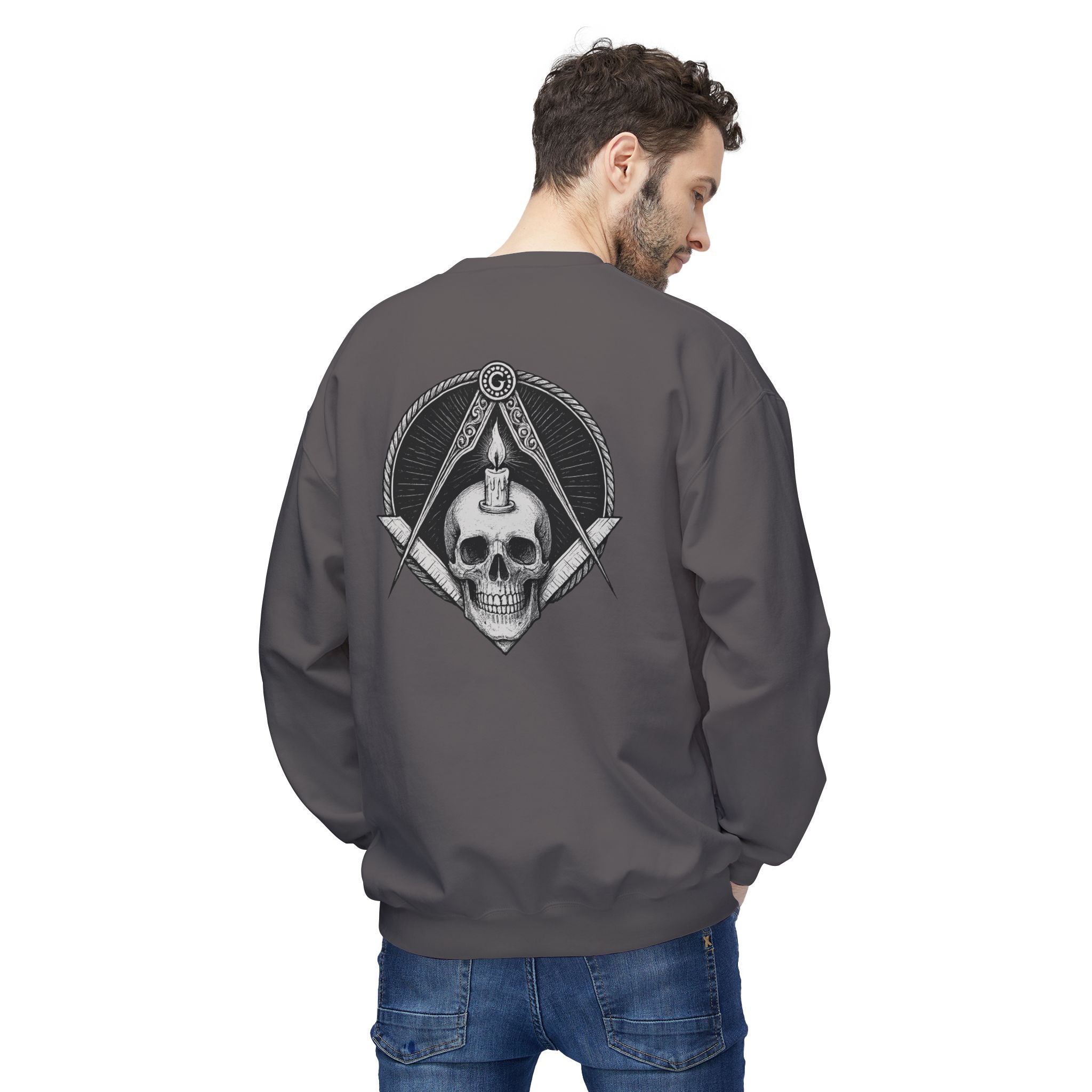 Masonic Skull Sweatshirt, Cozy Crewneck, Unisex Fleece, Unique Gift for Occasions, Trendy Casual Wear, Masonic Apparel