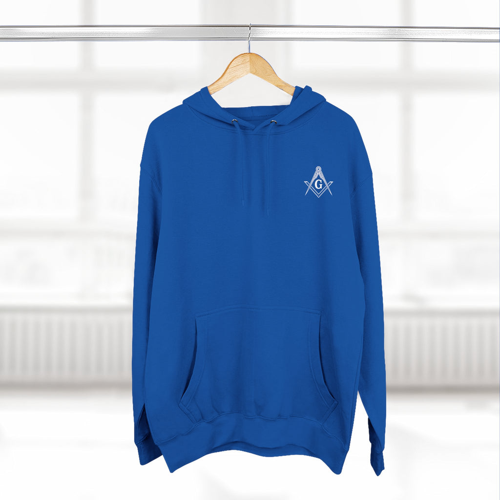 Freemason Three-Panel Fleece Hoodie - Cozy Style for Members, Perfect for Meetings, Gifts, Holidays, Brotherhood Events, Casual Wear