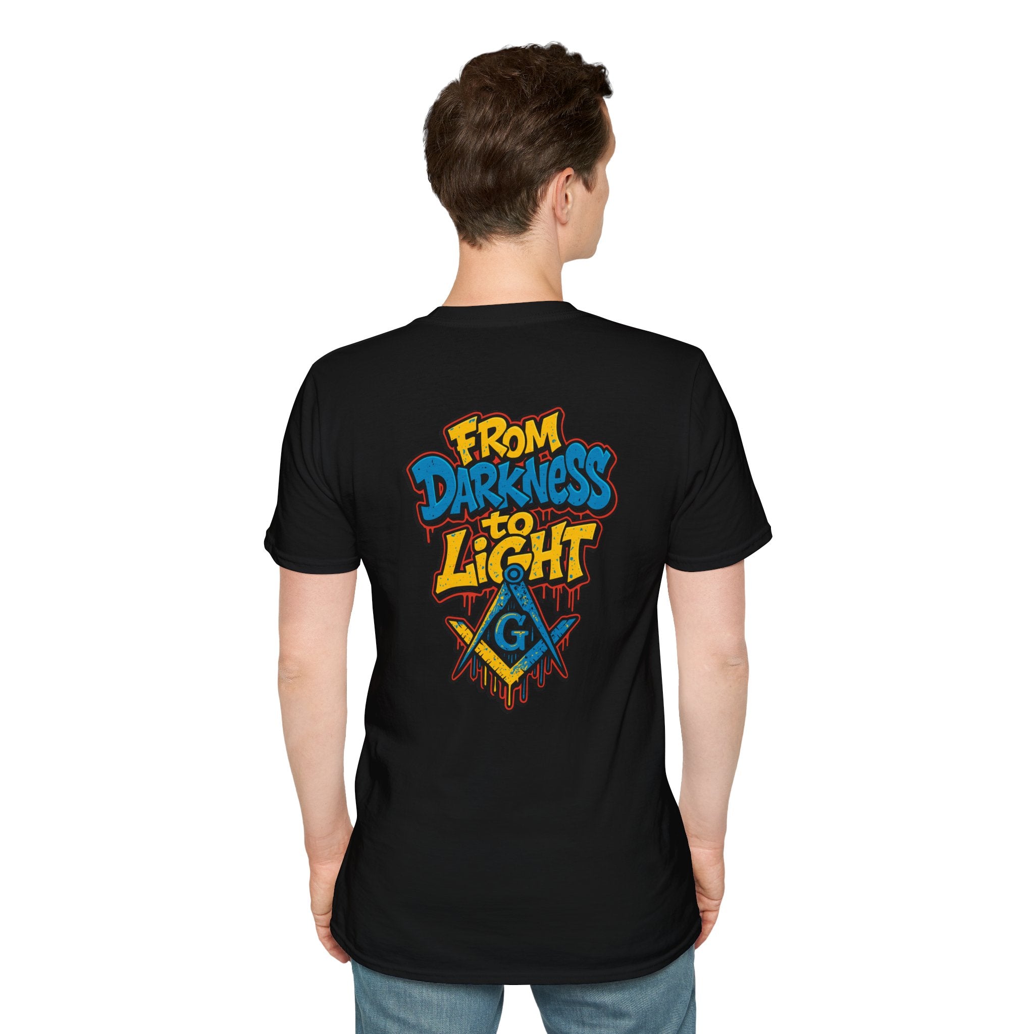 Masonic From Darkness to Light Inspirational T-Shirt, Unisex Tee, From Darkness to Light Shirt, Freemason Apparel, Motivational Gift, Casual Wear
