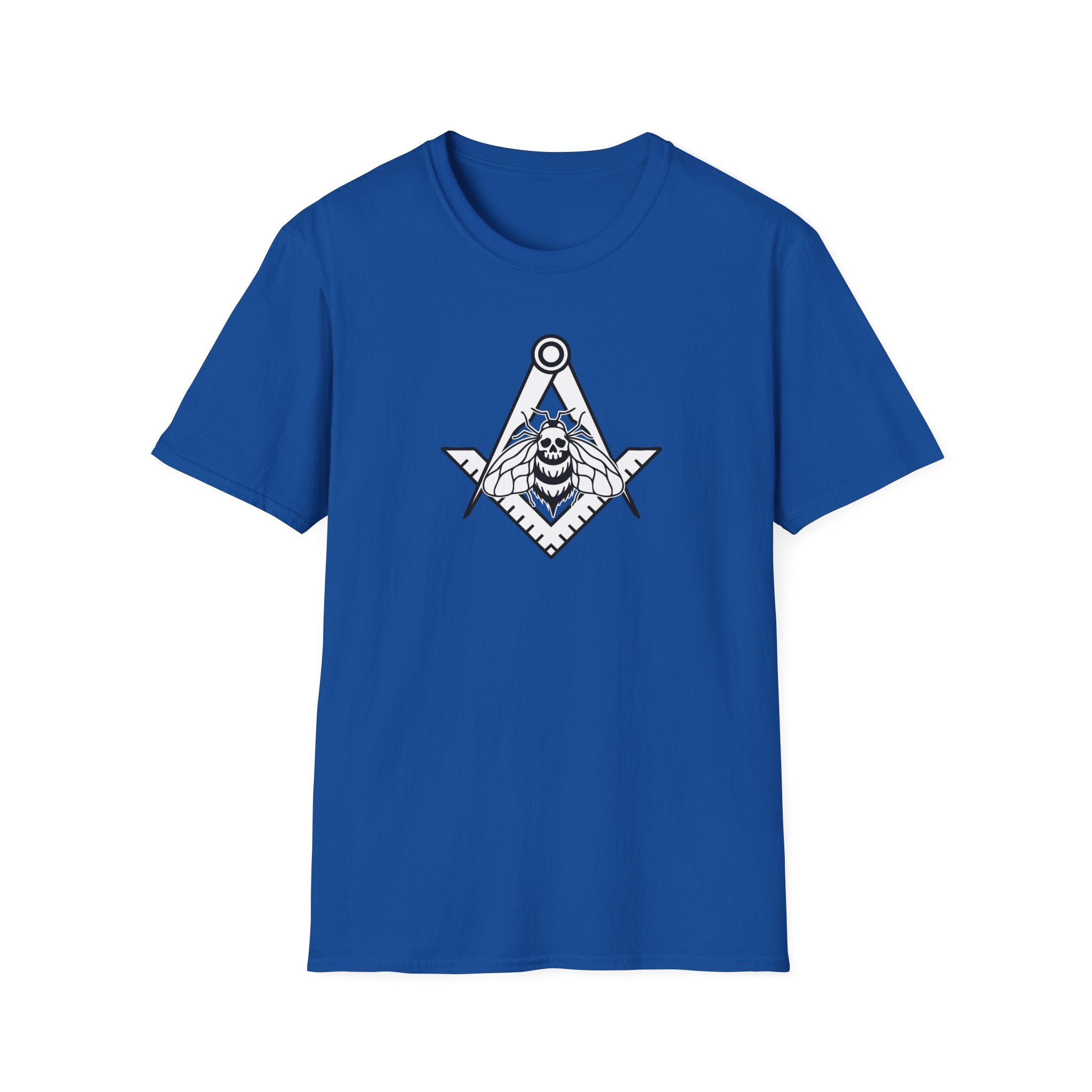 Unique Skull and Compass Design Unisex T-Shirt, Perfect for Masonic Events, Gift for Occasions, Casual Wear, Unique Gift Idea