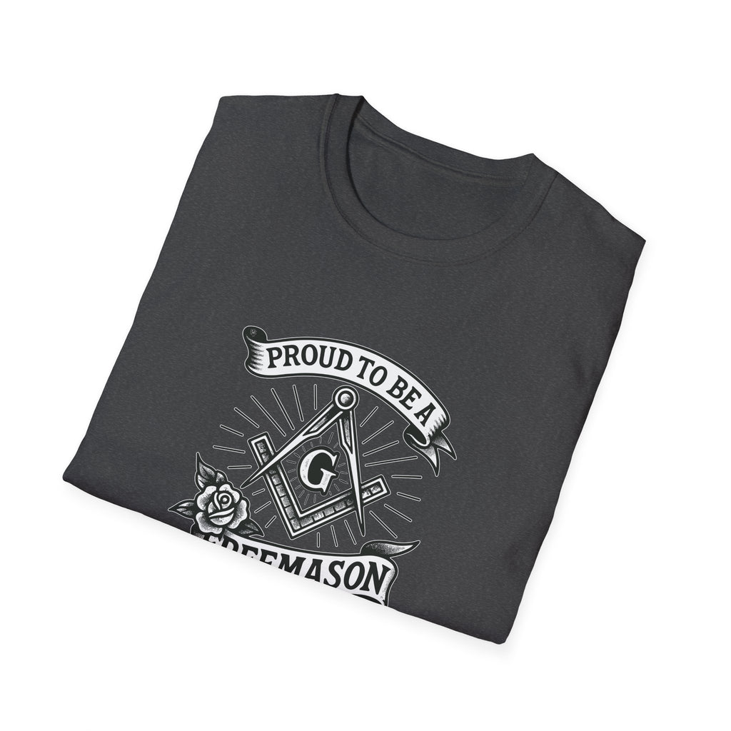 Proud Freemason Unisex Softstyle T-Shirt | Perfect for Masonic Events, Gifts for Brothers, Celebrations, Apparel, Everyday Wear