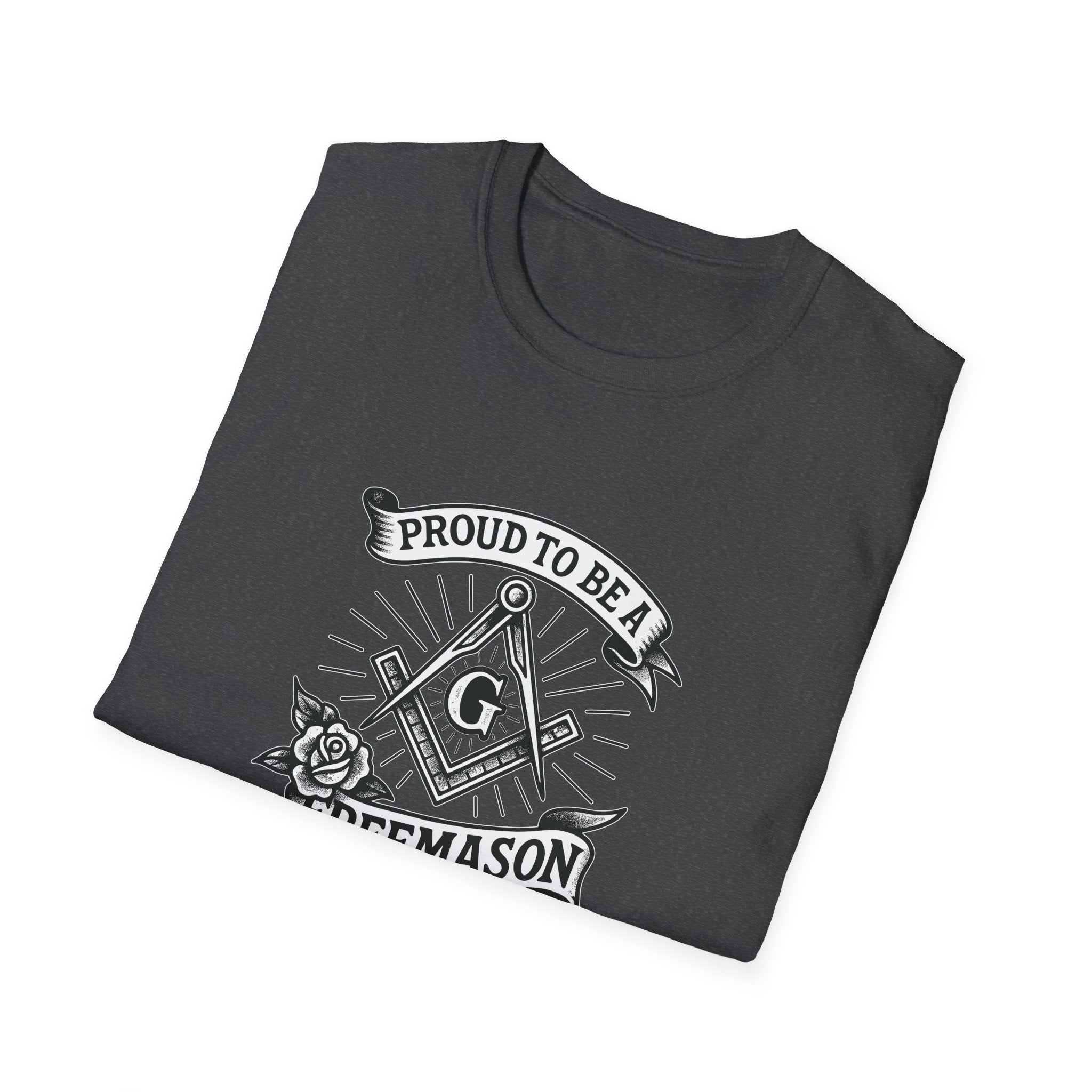 Proud Freemason Unisex Softstyle T-Shirt | Perfect for Masonic Events, Gifts for Brothers, Celebrations, Apparel, Everyday Wear