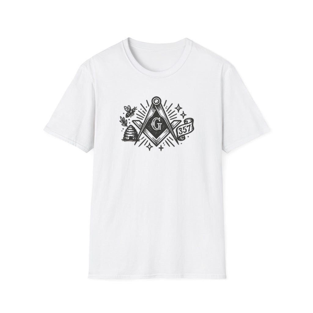 Masonic Symbol Unisex T-Shirt, Freemasonry Shirt, Gift for Mason, Black and White Graphic Tee, Celebratory Apparel