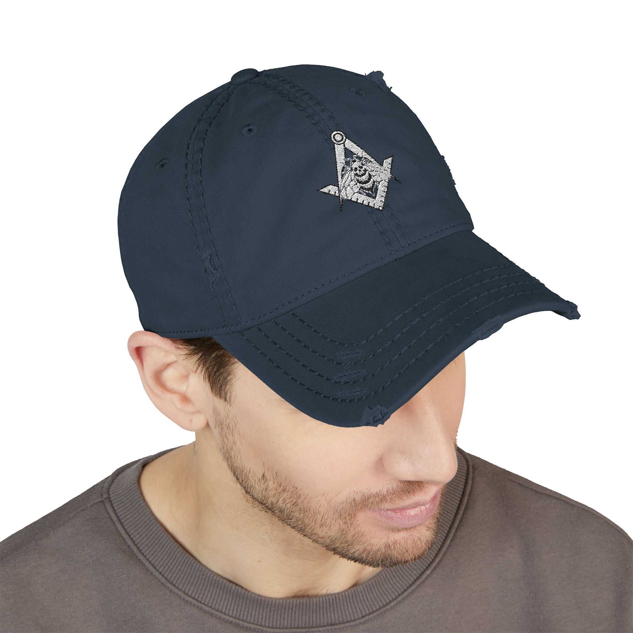 Distressed Embroidered Dad Hat | Casual Fashion for Dads, Gifts for Father's Day, Outdoor Adventures, Everyday Style