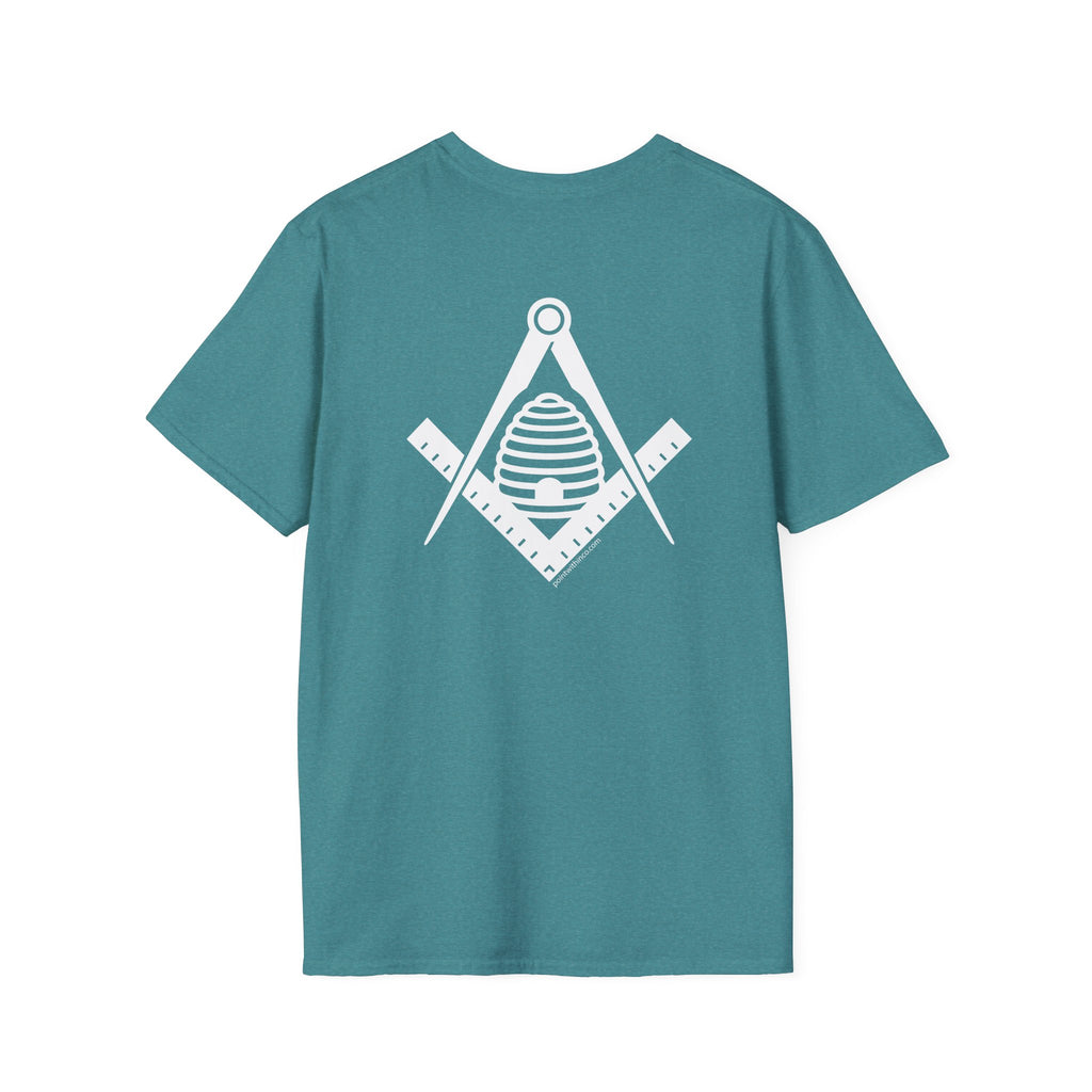 Masonic Graphic Tee, Unisex Softstyle T-Shirt, Freemason Gift, Symbolic Apparel, Lodge Wear, Brotherhood Shirt, Casual Fashion