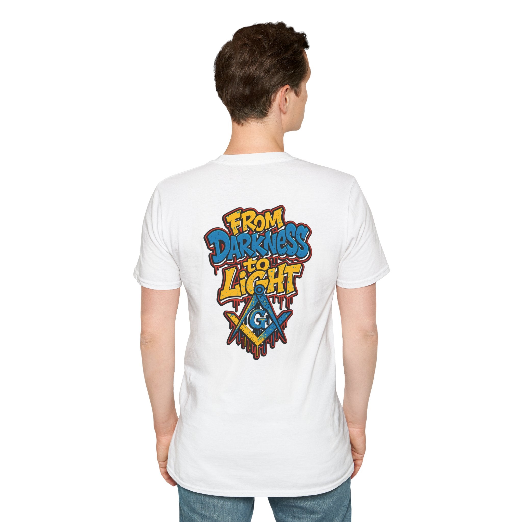 Masonic From Darkness to Light Inspirational T-Shirt, Unisex Tee, From Darkness to Light Shirt, Freemason Apparel, Motivational Gift, Casual Wear