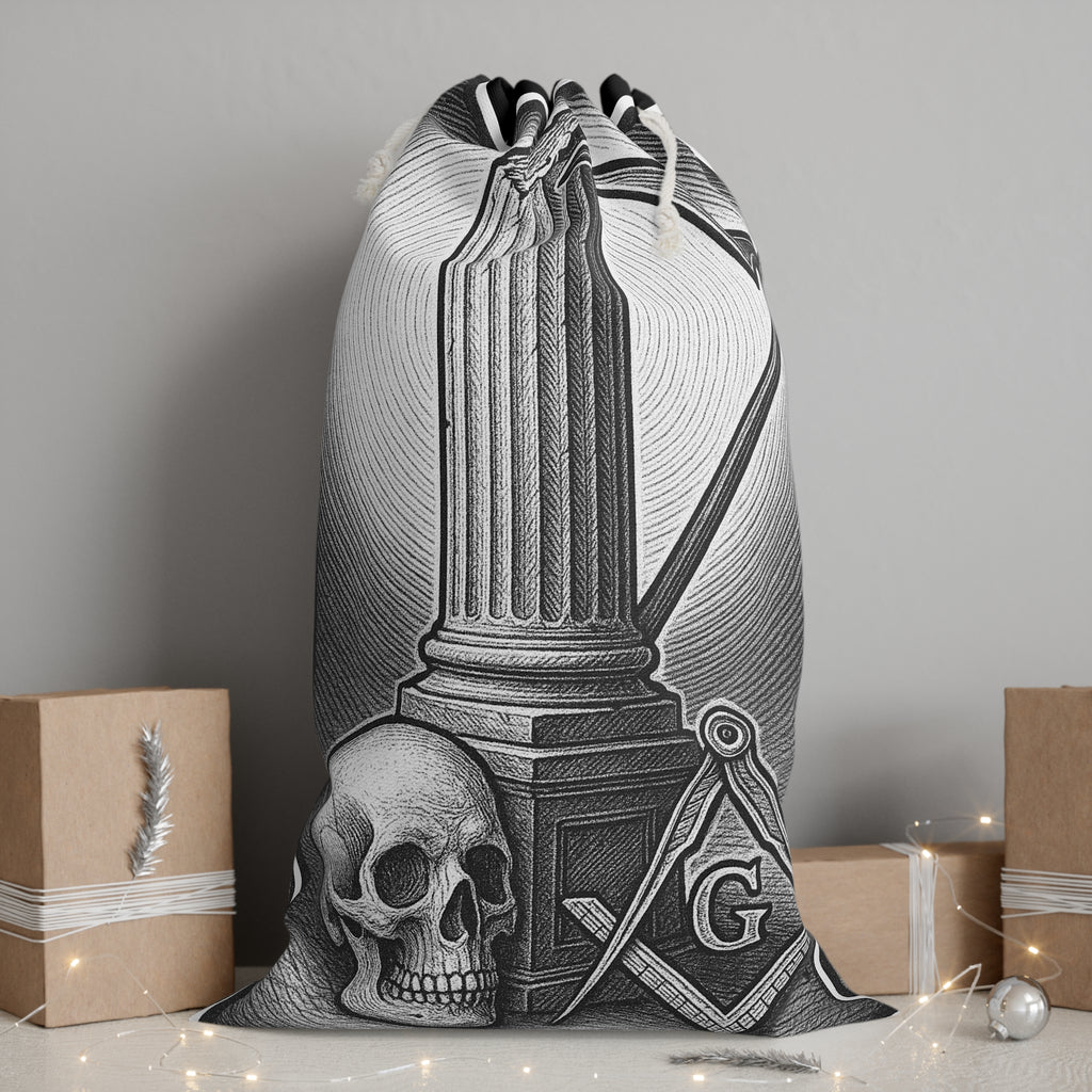 Gothic Tote Bag with Masonic Design, Perfect for Gift, Apocalyptic Style, Unique Art on Bag, Everyday Use, Eco-Friendly