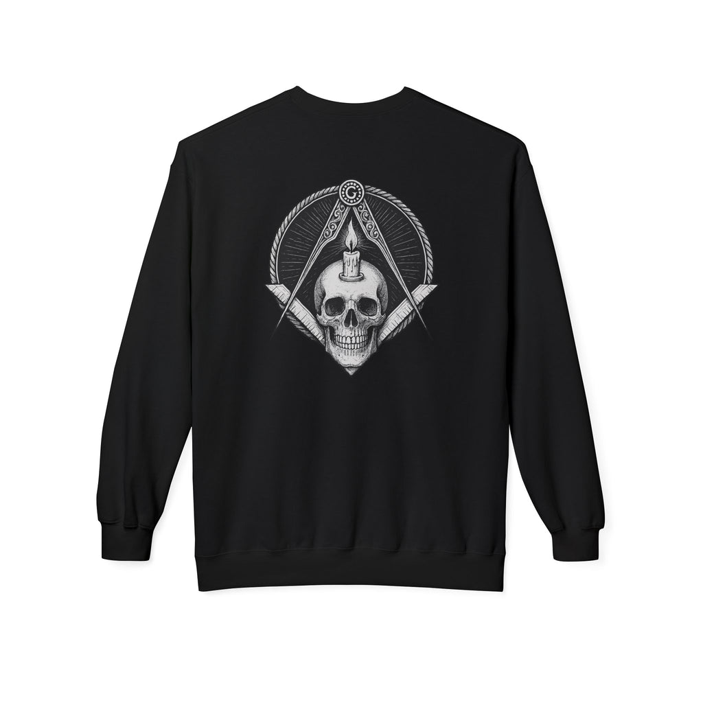 Masonic Skull Sweatshirt, Cozy Crewneck, Unisex Fleece, Unique Gift for Occasions, Trendy Casual Wear, Masonic Apparel