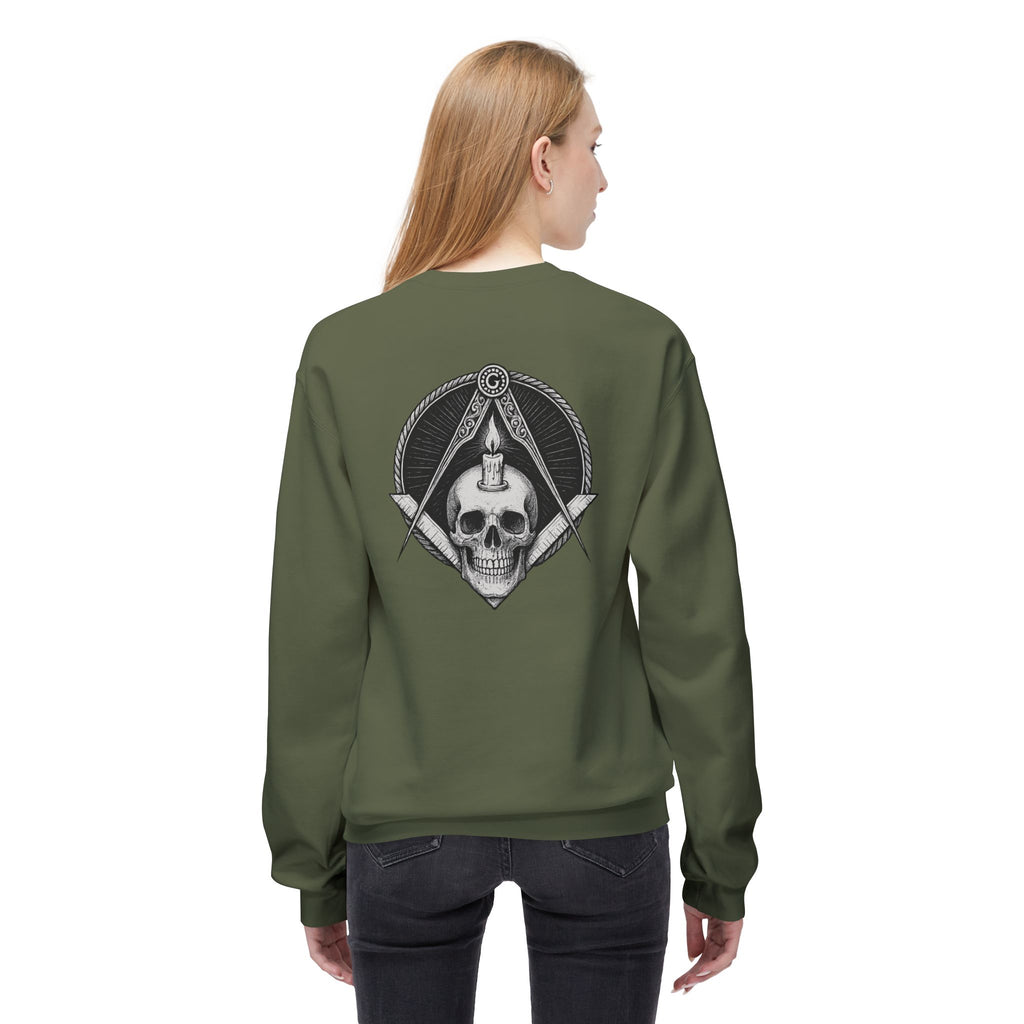 Masonic Skull Sweatshirt, Cozy Crewneck, Unisex Fleece, Unique Gift for Occasions, Trendy Casual Wear, Masonic Apparel