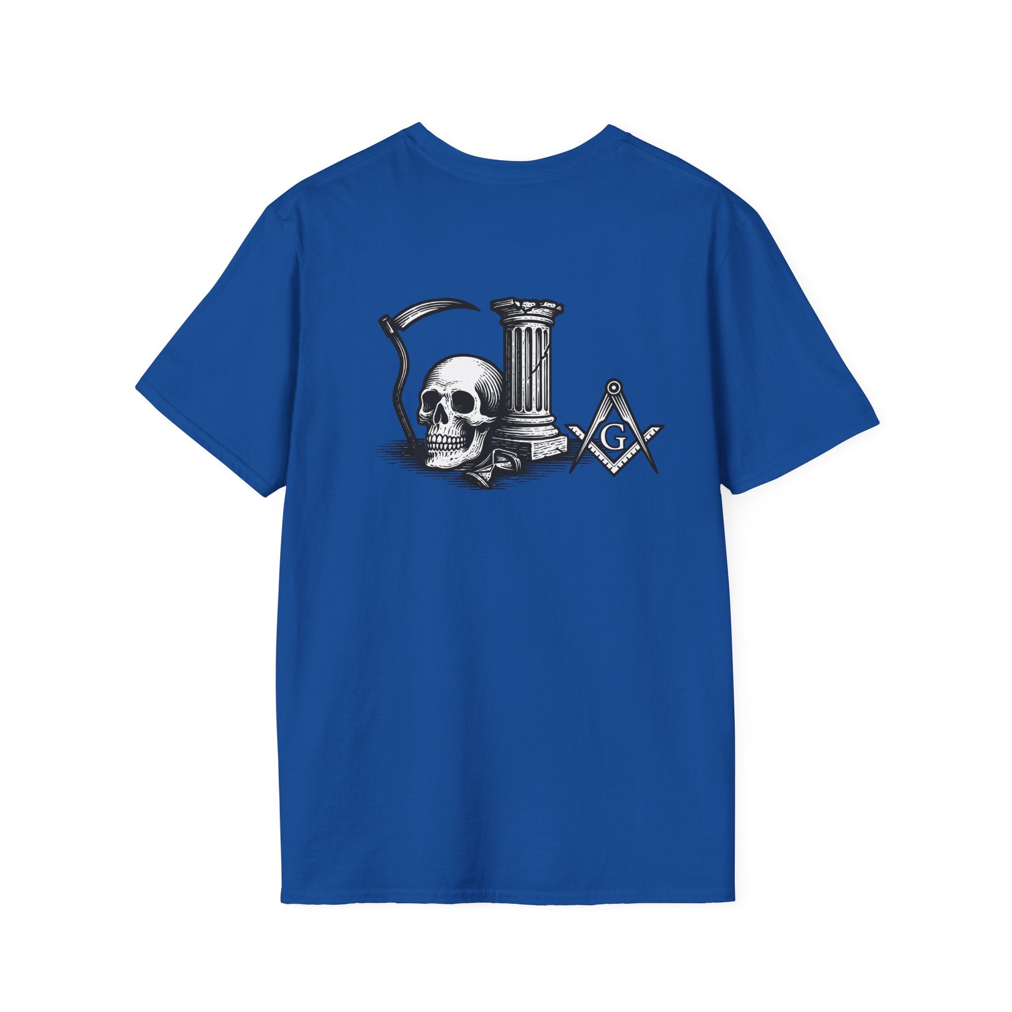 Gothic Skull Unisex T-Shirt, Softstyle Tee for Halloween, Punk Fashion, Casual Wear, Unique Gift