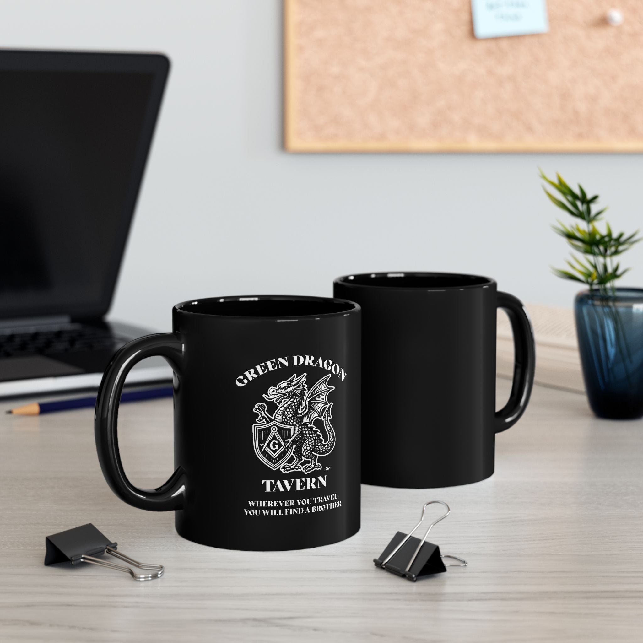 Stylish Black Mug for Coffee Lovers, Perfect Gift for Birthdays, Holidays, Home or Office Use, Personalize Your Drinkware