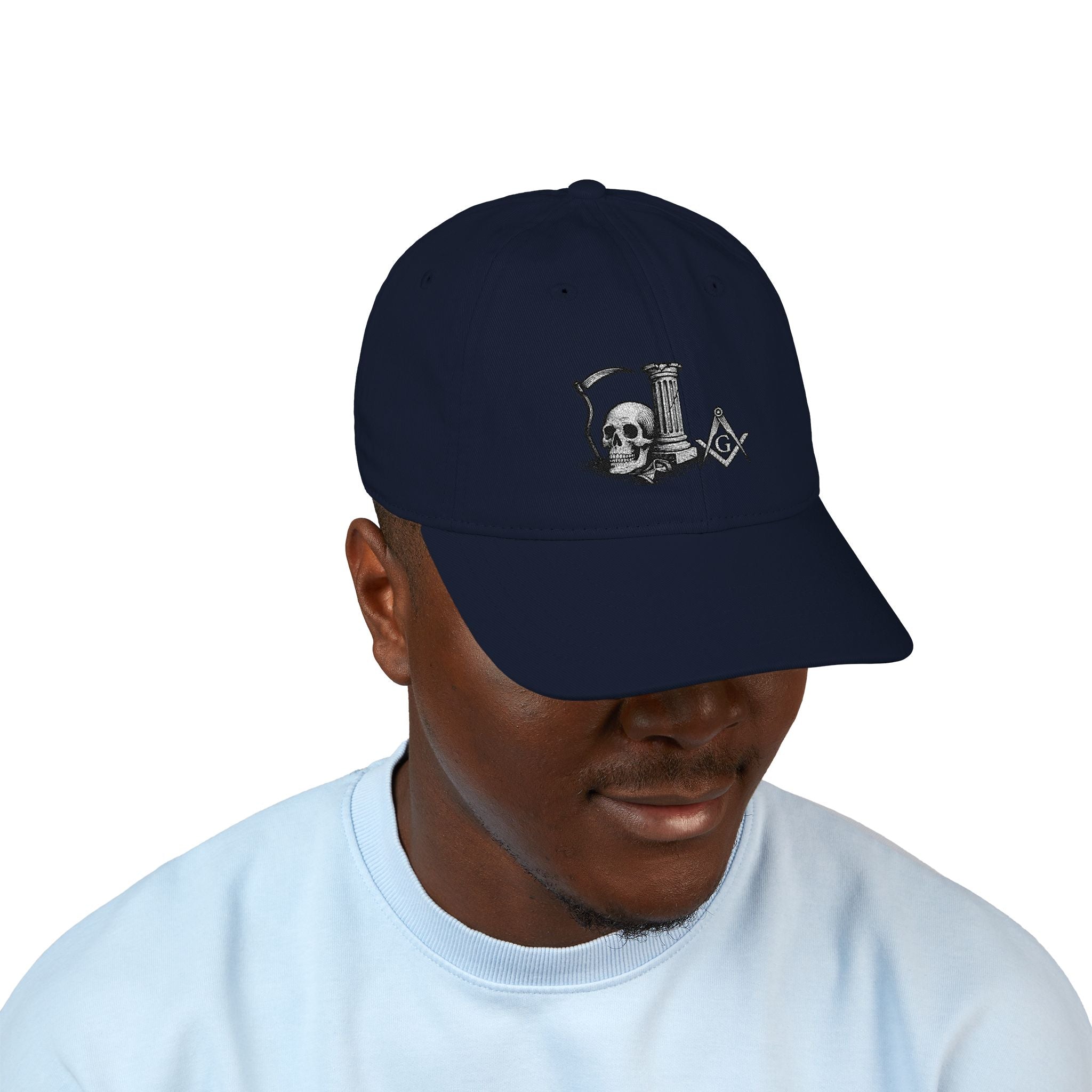 Stylish Organic Embroidered Baseball Cap, Trendy Hat for Everyday Wear, Perfect Gift for Freemasons, Unique Accessory for Casual [...]