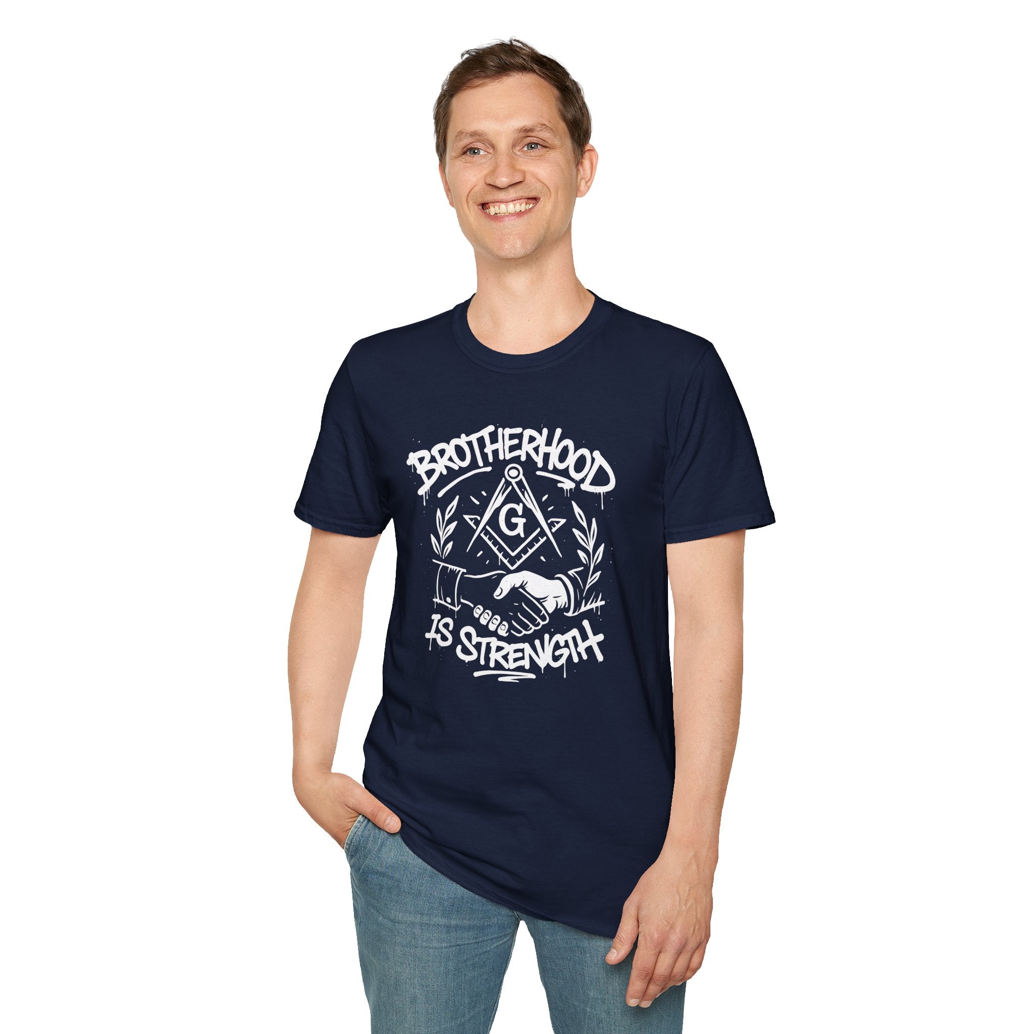 Brotherhood is Strength Unisex T-Shirt, Freemason Apparel, Gift for Masons, Brotherhood Tee, Casual Wear, Unique Graphic Tee