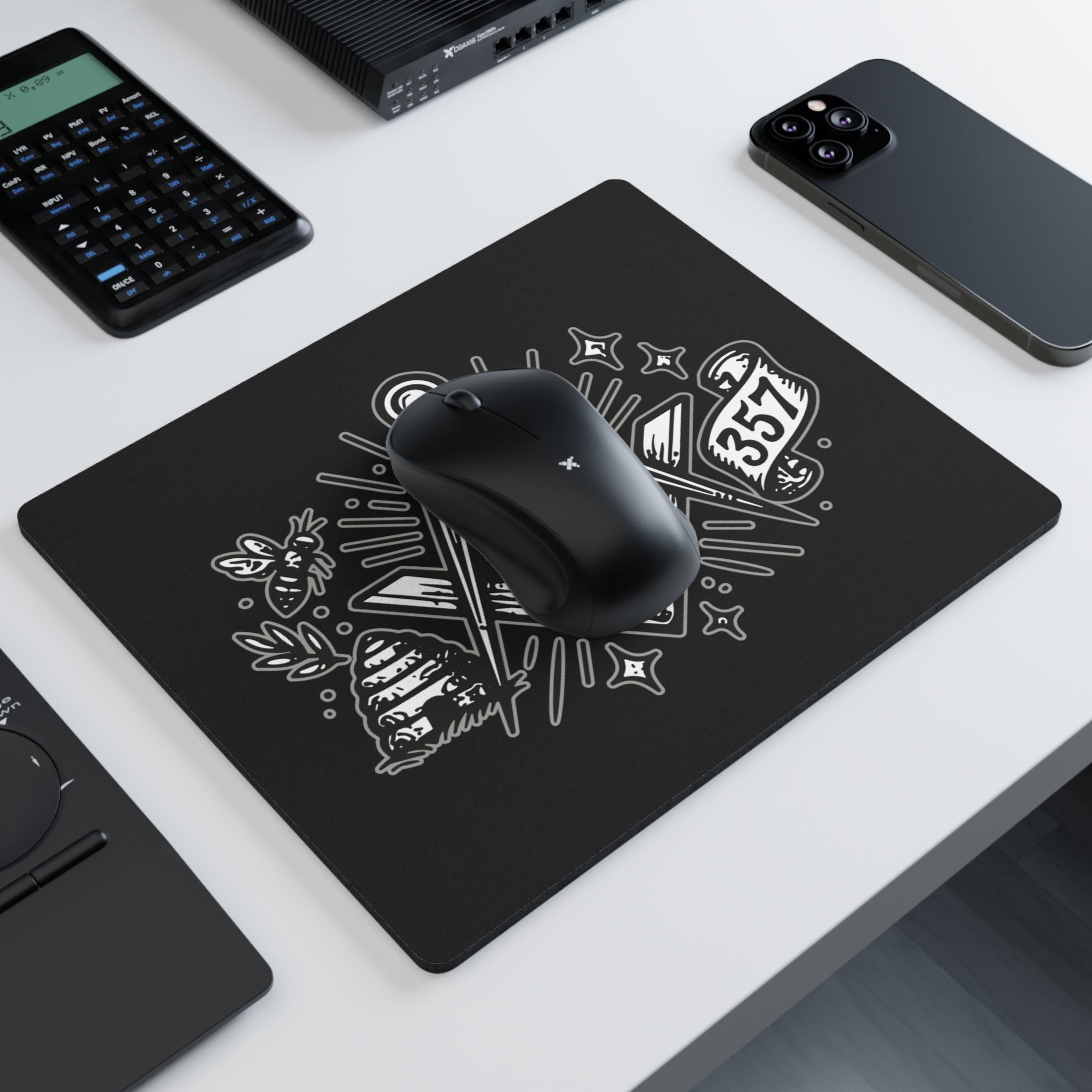 Masonic Rectangular Mouse Pad - Unique Gift for Freemasons, Home Office Décor, Retro Design, Desk Accessories, Ritual Celebrations