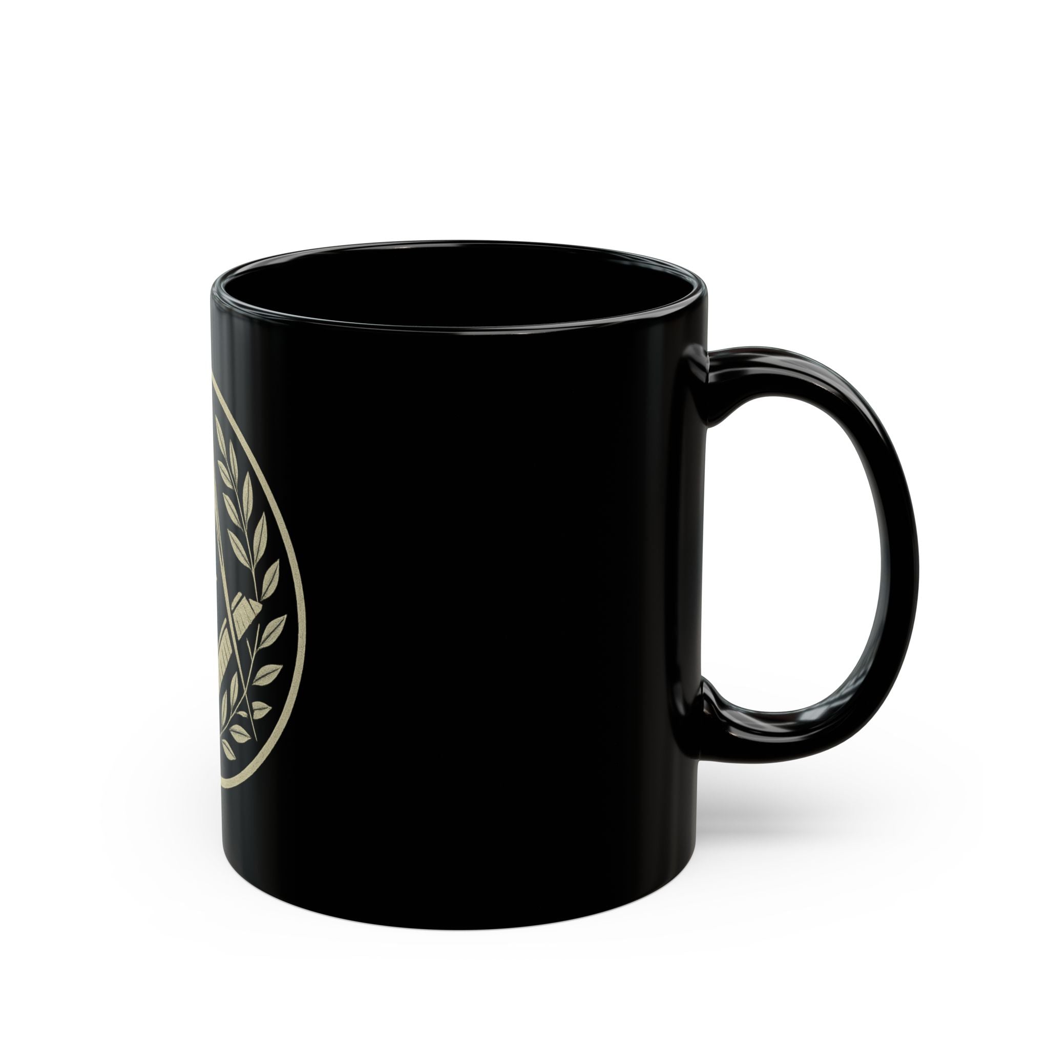 Masonic Black Mug | Perfect for Coffee Lovers, Gift for Masons, Unique Collectible, Ritual Needs, Home Decor