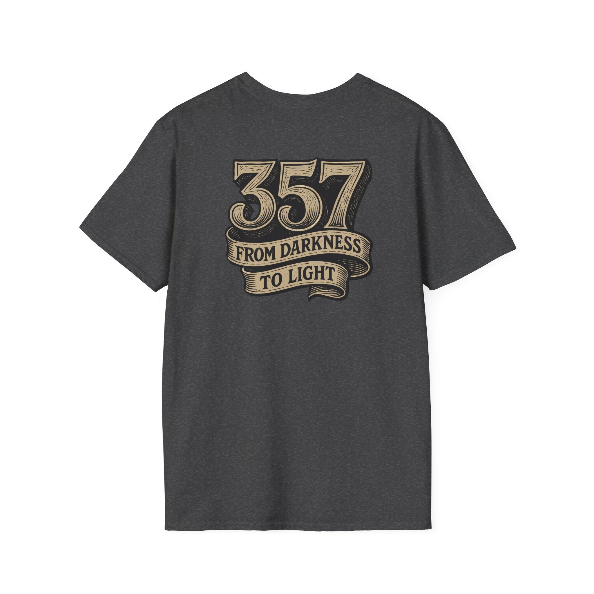 Freemason 357 Woodcut Unisex Softstyle T-Shirt, Casual Wear, Gift for Masonic Friends, Spiritual T-Shirt, Unique Brotherhood Tee