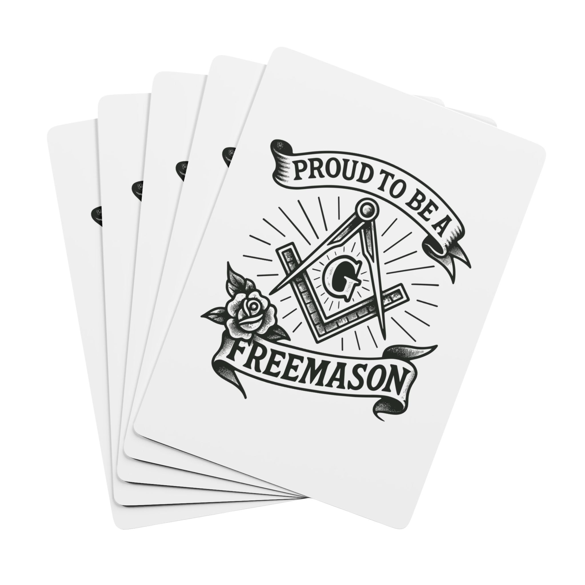 Freemason Playing Cards - Vintage Poker Deck, Unique Gift for Gamers, Collectors, and Masonic Events, Card Games, Home Bar Decor