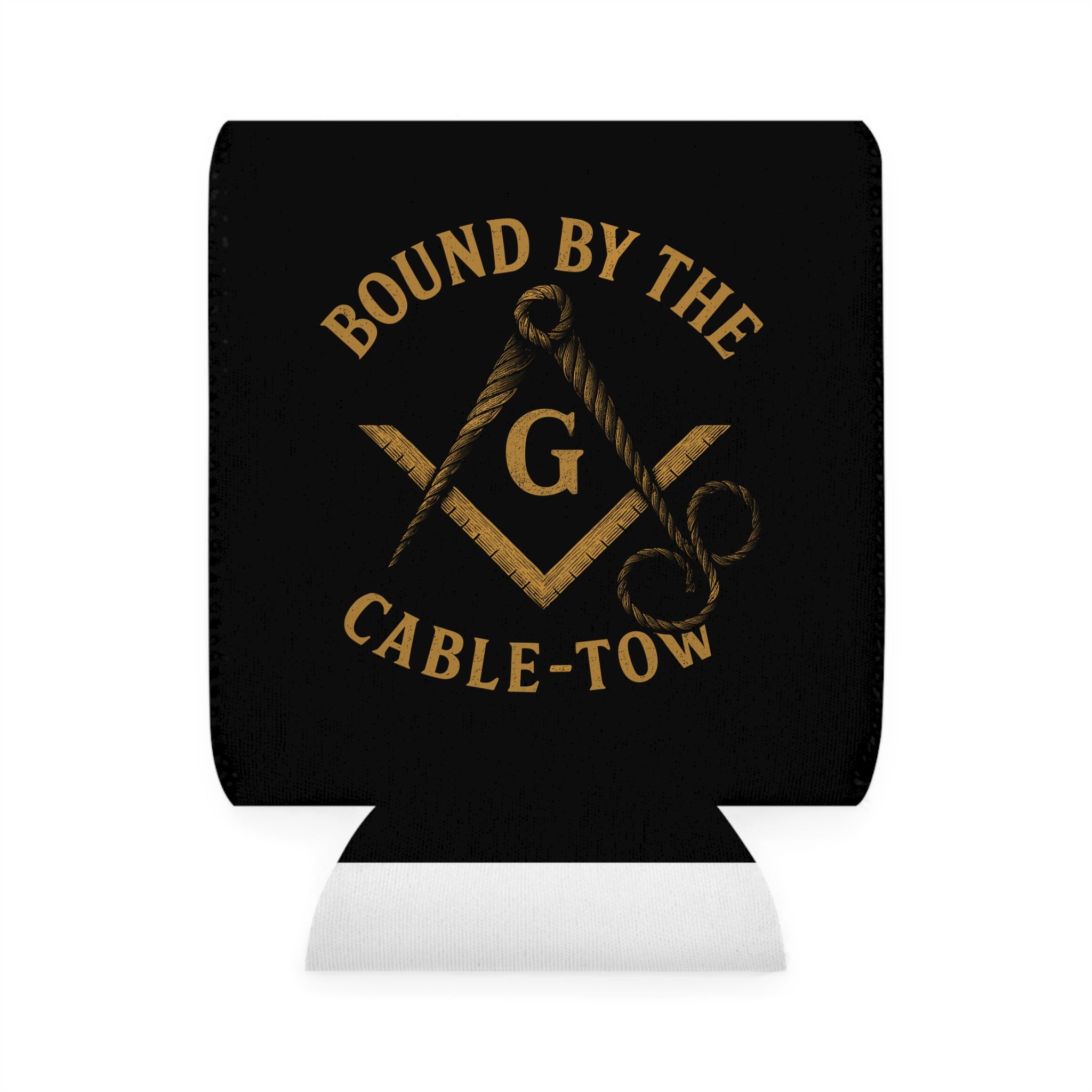 Masonic Can Cooler Sleeve, Bound by the Cable-Tow Insulated Drink Holder, Freemason Gift, Party Favor, Barware