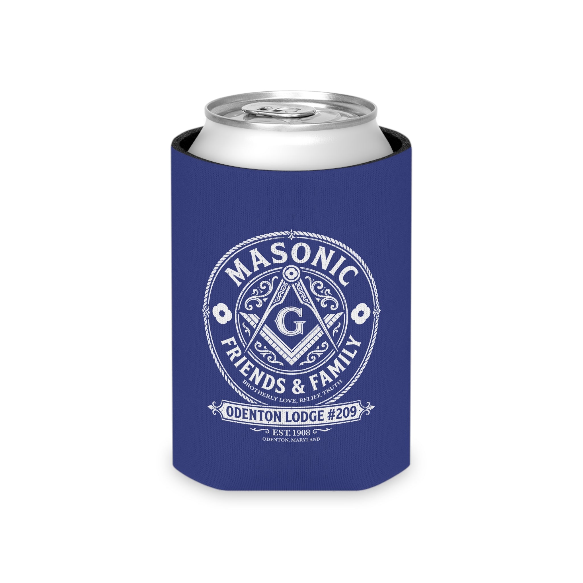 Masonic Friends and family Can Cooler – Odenton Lodge #209 Friends & Family Stubby Holder