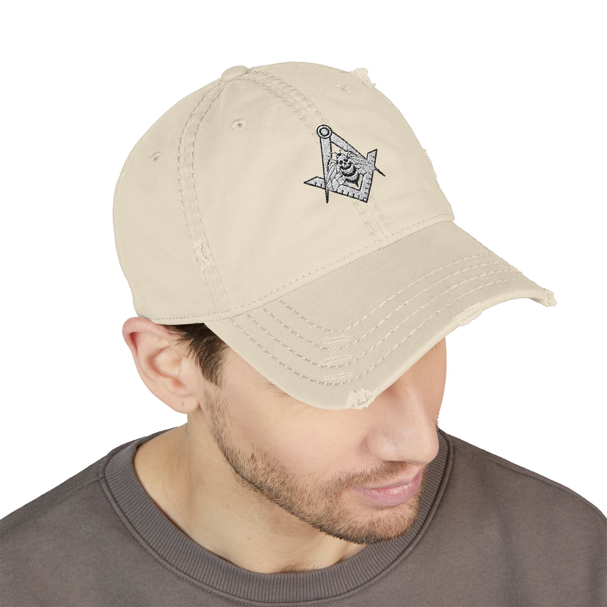 Distressed Embroidered Dad Hat | Casual Fashion for Dads, Gifts for Father's Day, Outdoor Adventures, Everyday Style