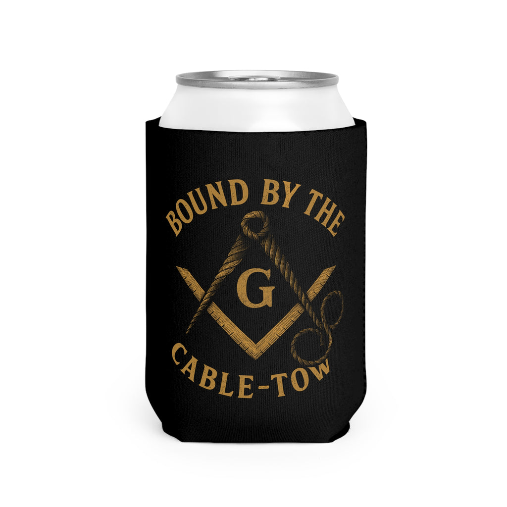Masonic Can Cooler Sleeve, Bound by the Cable-Tow Insulated Drink Holder, Freemason Gift, Party Favor, Barware