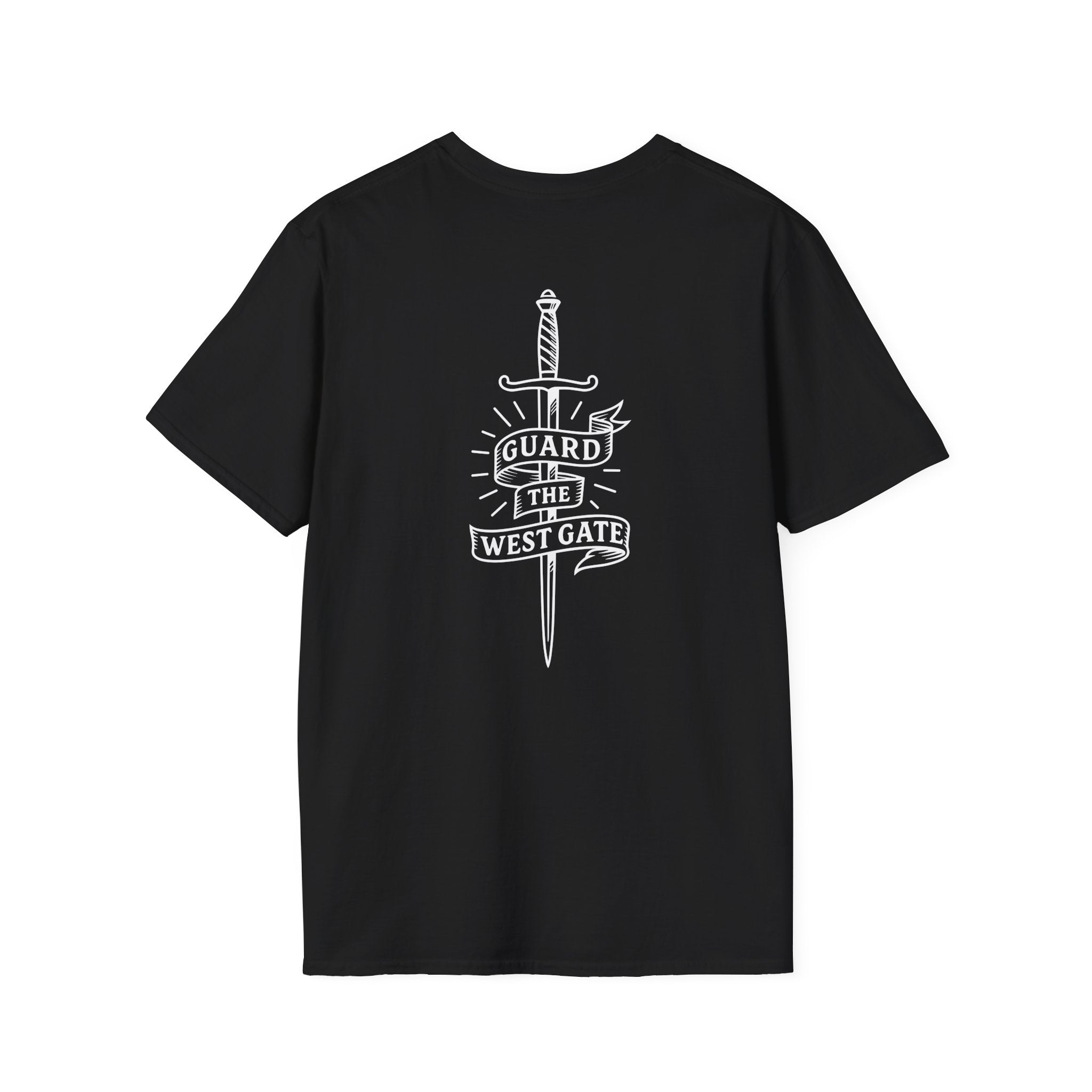 Guard the West Gate Graphic T-Shirt, Casual Unisex Tee, Gift for Friends, Vintage Style, Festival Wear, Everyday Comfort