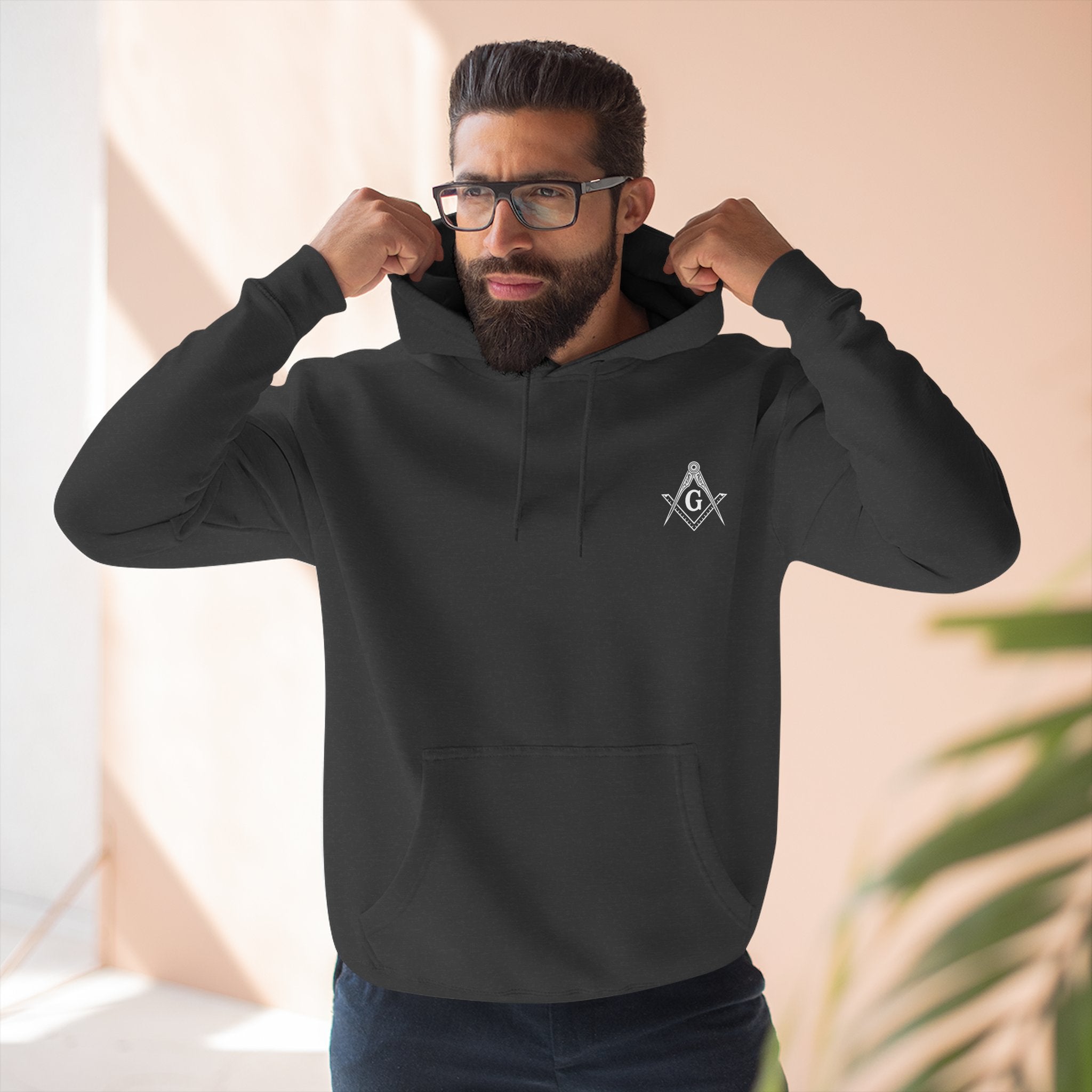 Freemason Three-Panel Fleece Hoodie - Cozy Style for Members, Perfect for Meetings, Gifts, Holidays, Brotherhood Events, Casual Wear
