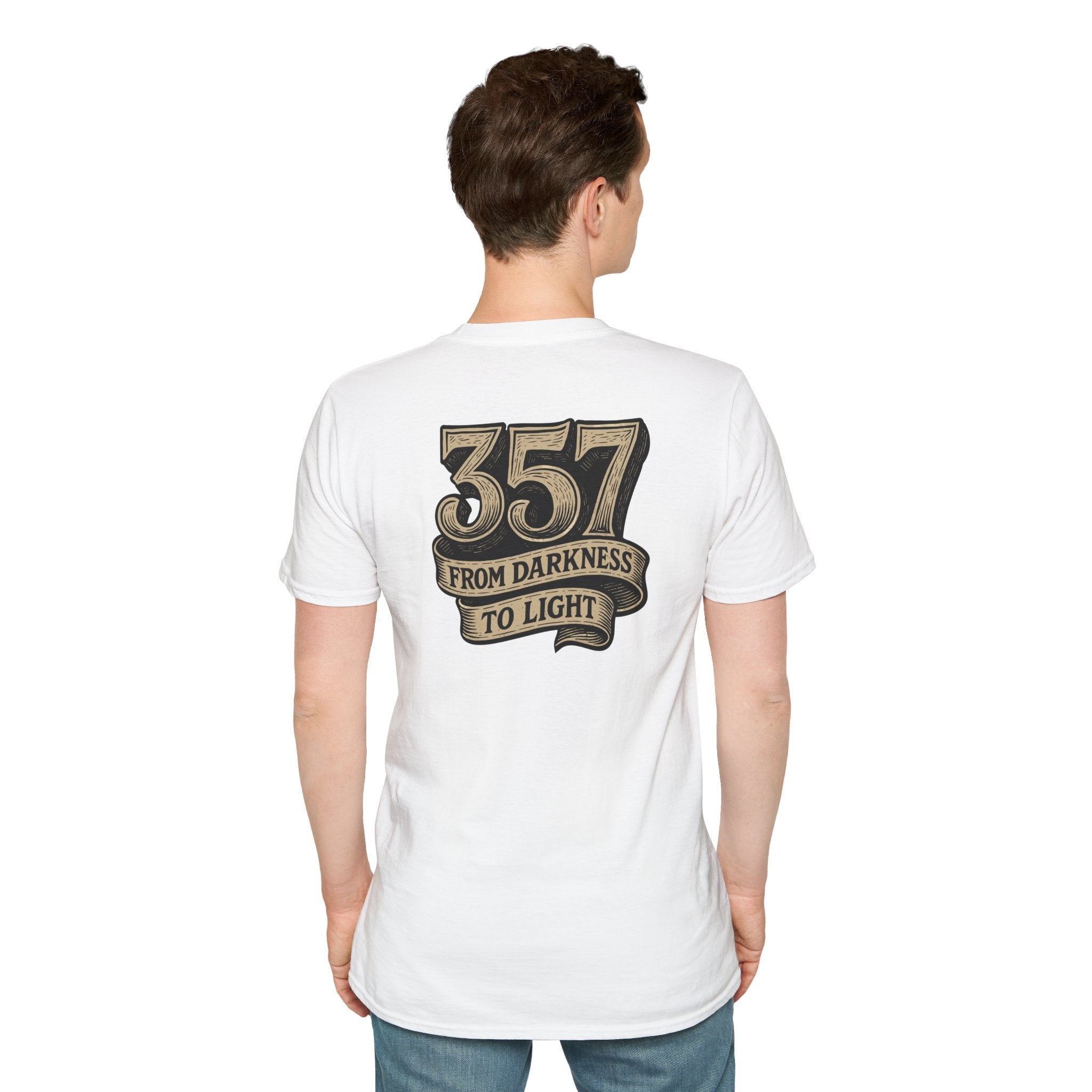 Freemason 357 Woodcut Unisex Softstyle T-Shirt, Casual Wear, Gift for Masonic Friends, Spiritual T-Shirt, Unique Brotherhood Tee