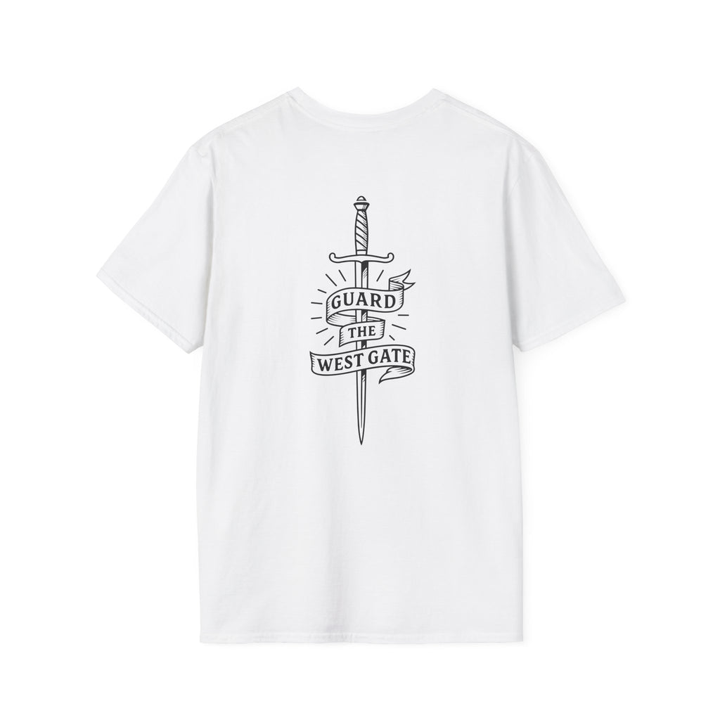 Guard the West Gate Graphic T-Shirt, Casual Unisex Tee, Gift for Friends, Vintage Style, Festival Wear, Everyday Comfort