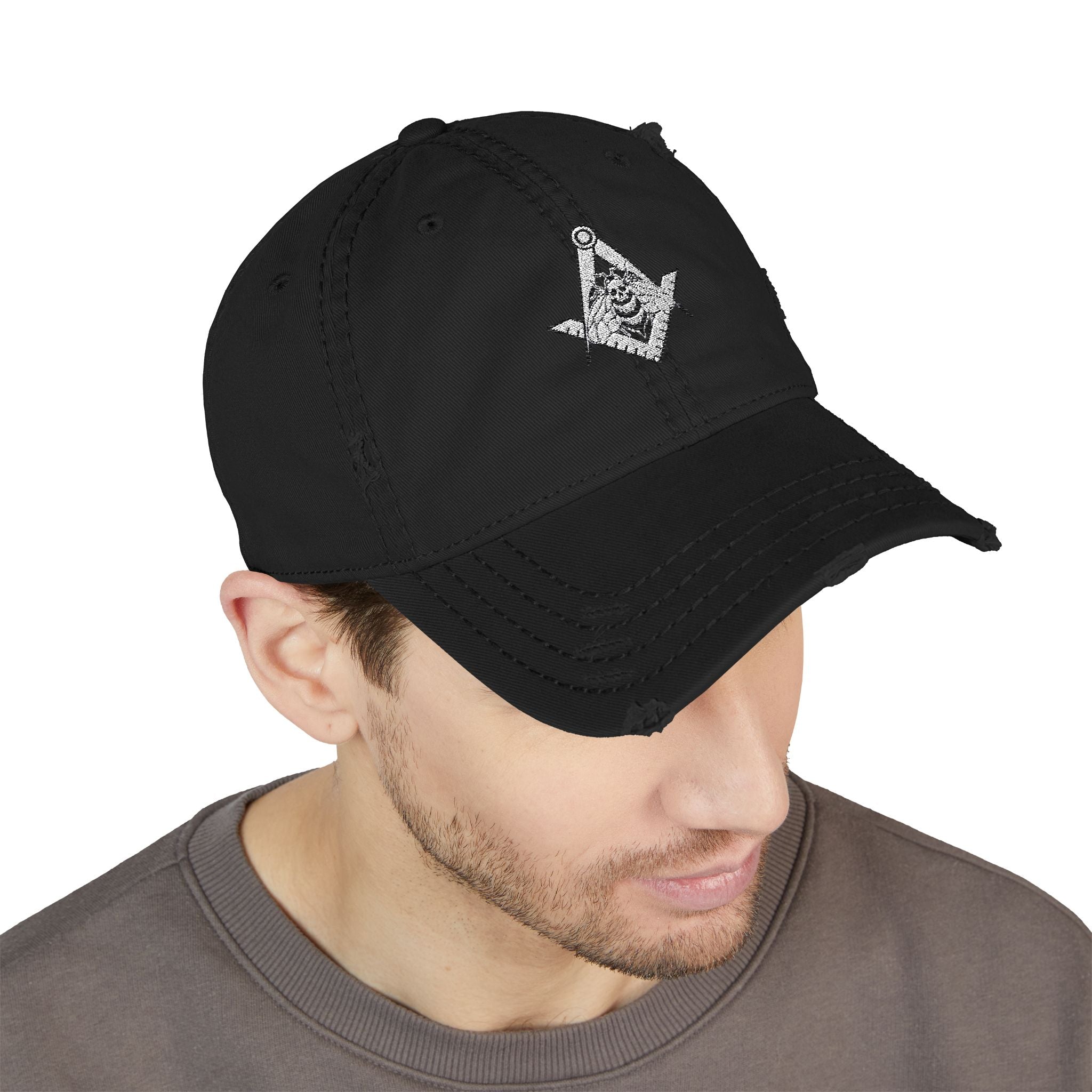 Distressed Embroidered Dad Hat | Casual Fashion for Dads, Gifts for Father's Day, Outdoor Adventures, Everyday Style