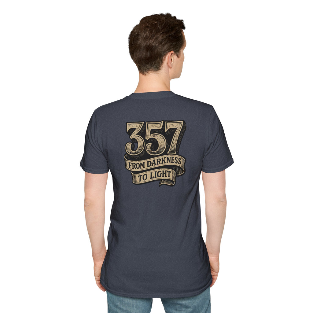 Freemason 357 Woodcut Unisex Softstyle T-Shirt, Casual Wear, Gift for Masonic Friends, Spiritual T-Shirt, Unique Brotherhood Tee