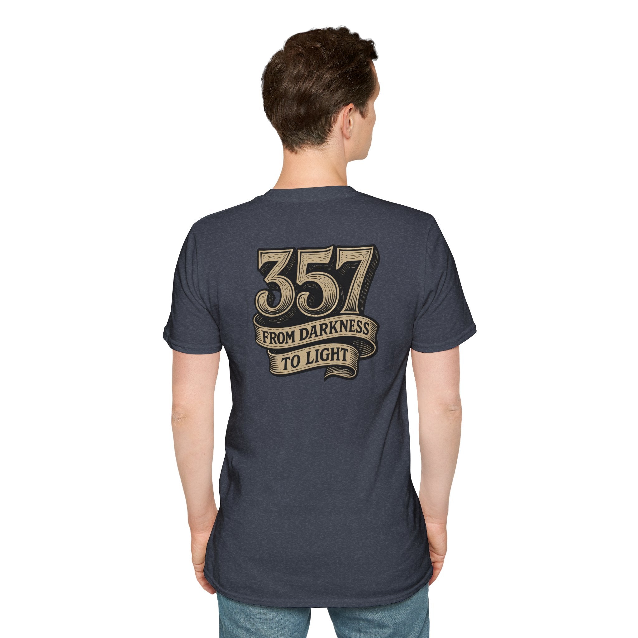 Freemason 357 Woodcut Unisex Softstyle T-Shirt, Casual Wear, Gift for Masonic Friends, Spiritual T-Shirt, Unique Brotherhood Tee