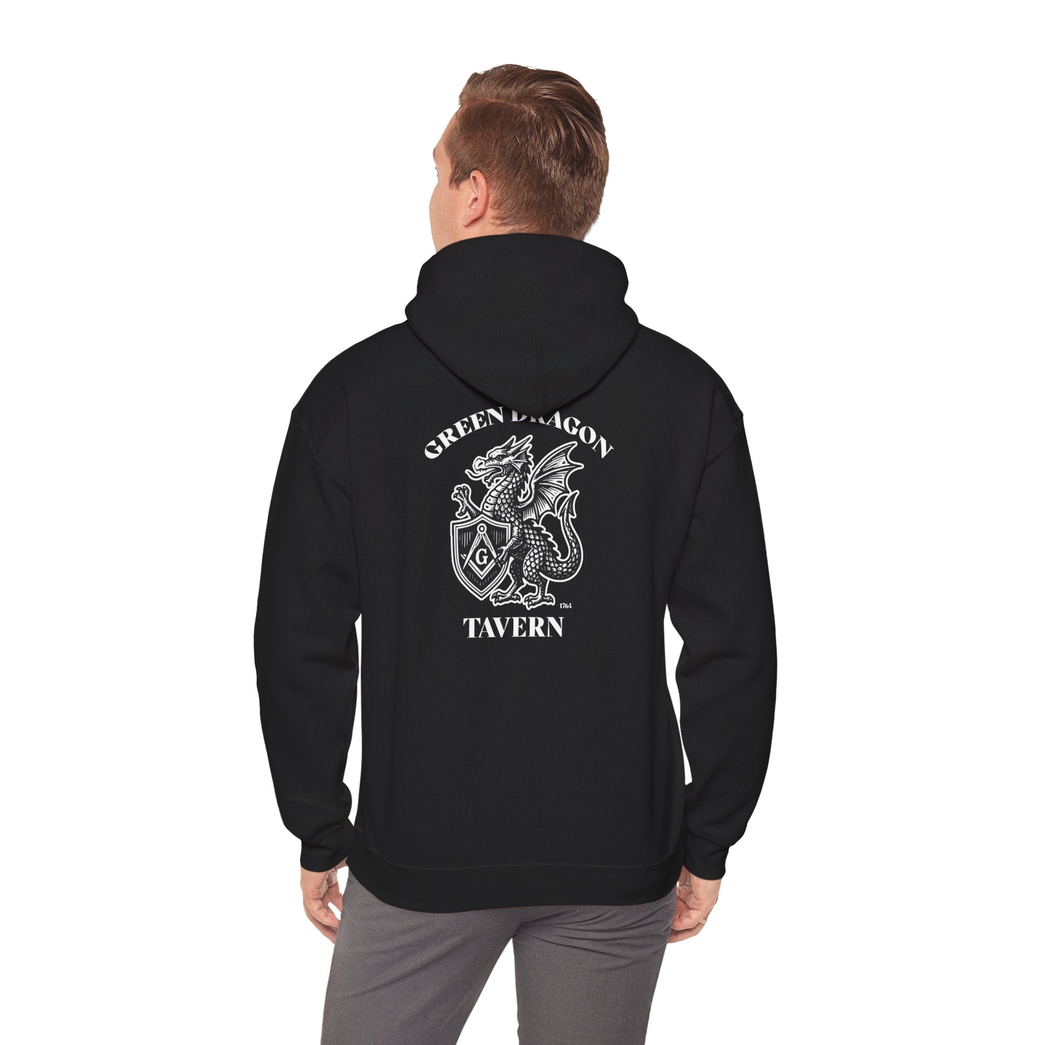 Vintage Green Dragon Tavern Hoodie, Cozy Unisex Sweatshirt, Perfect for Gamers, Fantasy Lovers, Gift for D&D Enthusiasts, Casual Wear