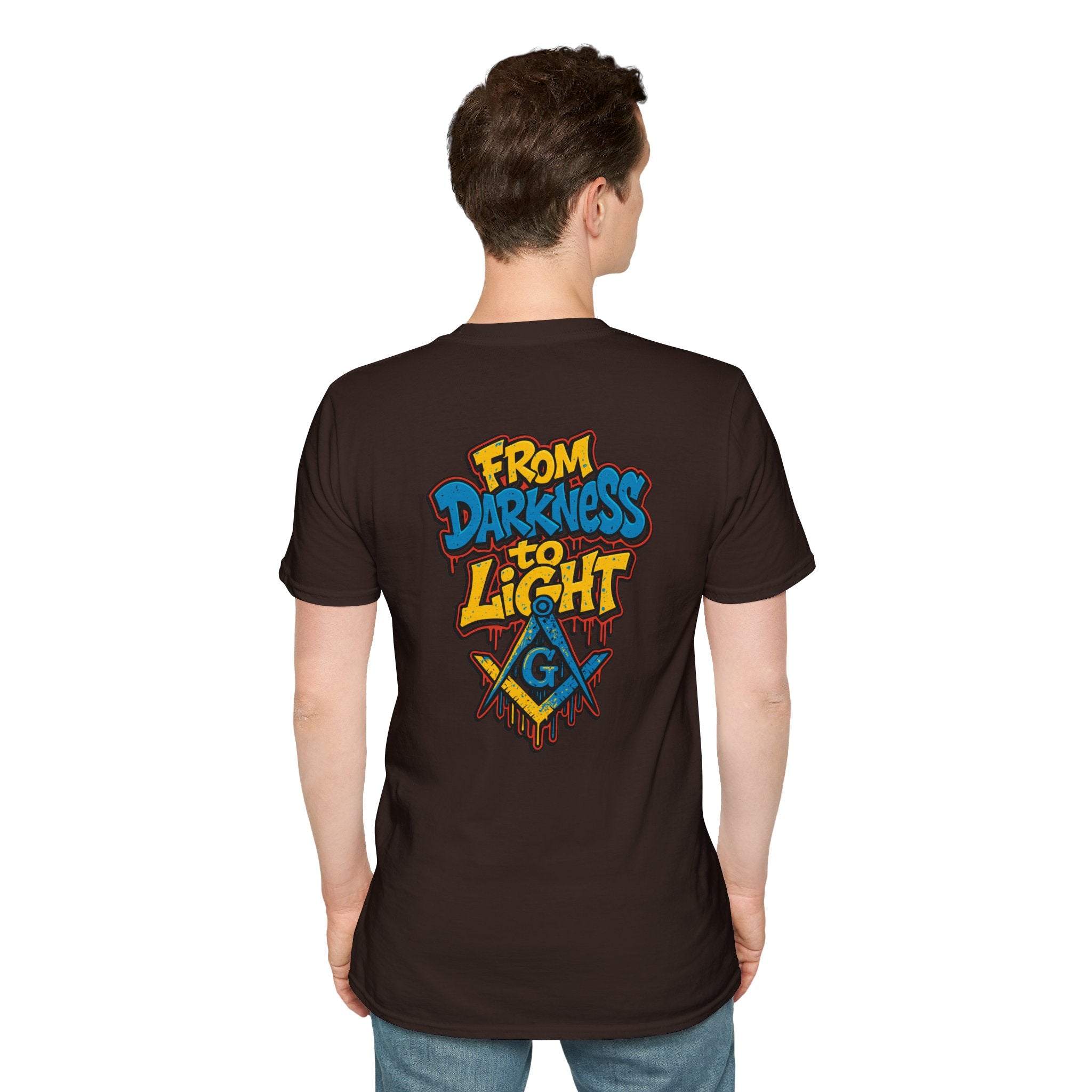Masonic From Darkness to Light Inspirational T-Shirt, Unisex Tee, From Darkness to Light Shirt, Freemason Apparel, Motivational Gift, Casual Wear