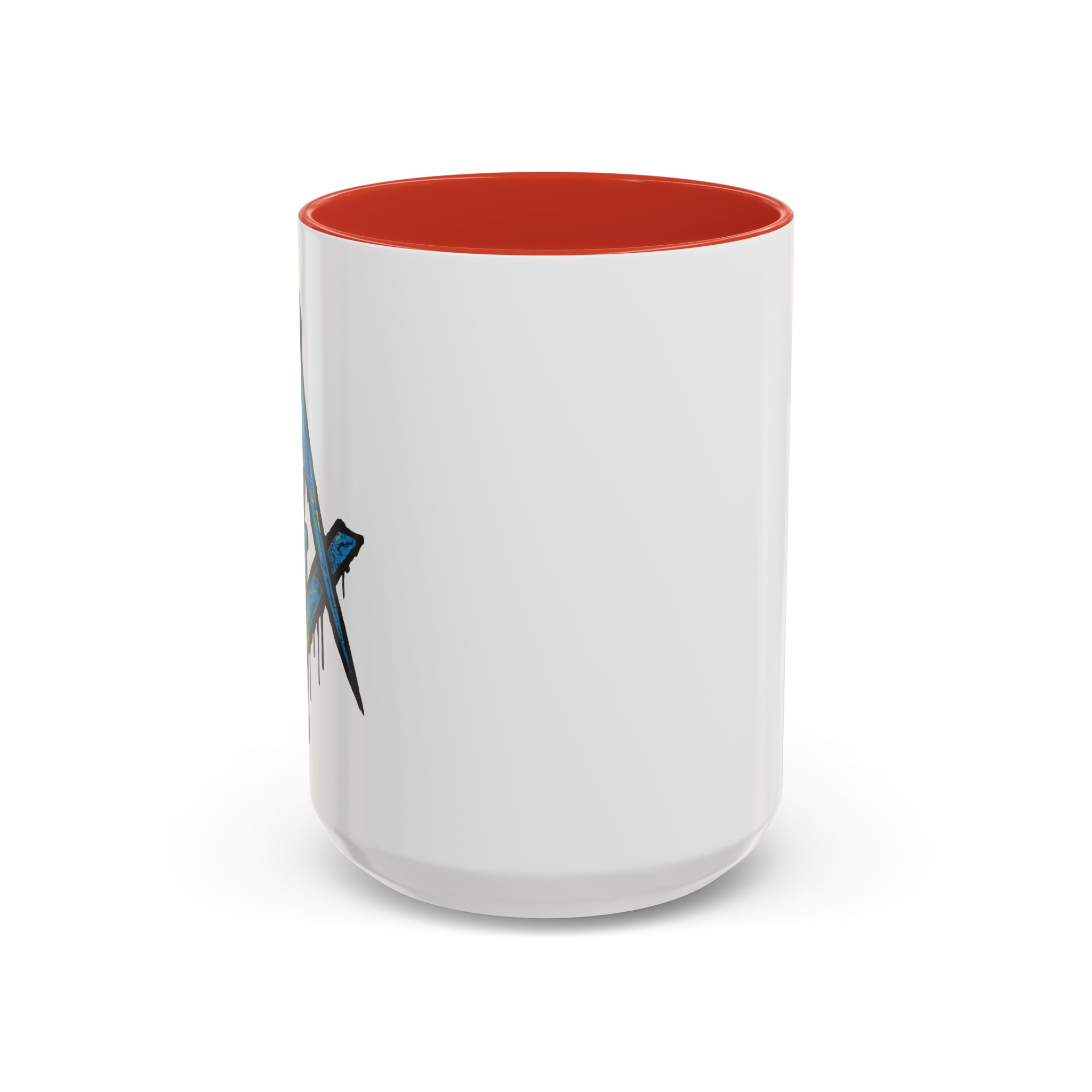 Accent Coffee Mug with Artistic Blue Design, Unique Gift for Coffee Lovers, Tea Cup, Kitchen Decor, Holiday Present, Fun Mug
