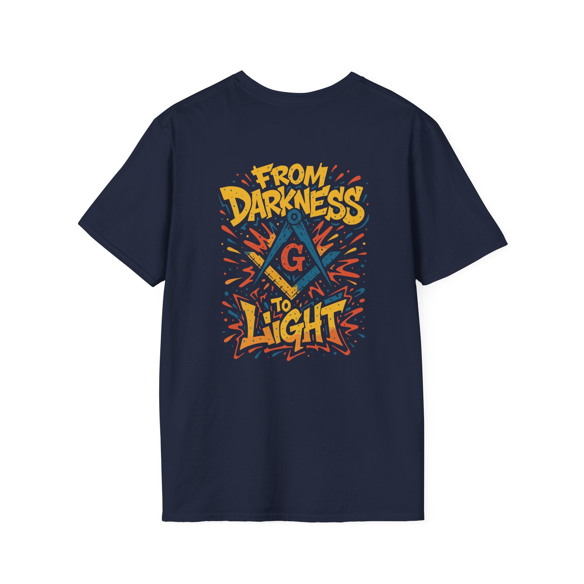 Inspirational Graphic Darkness to light Alt T-Shirt, Motivational Gift, Unisex Softstyle Tee, Casual Wear, Statement Tee, From Darkness to Light