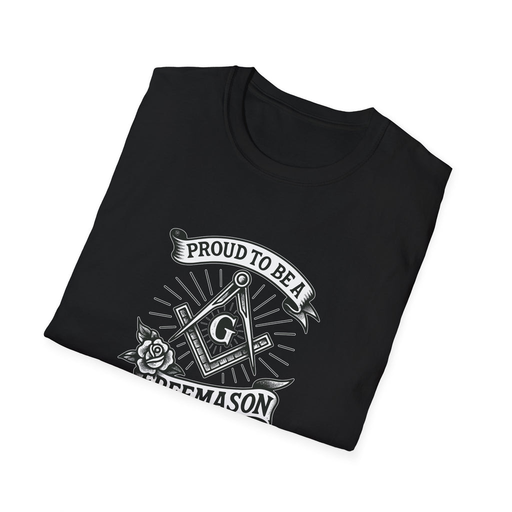 Proud Freemason Unisex Softstyle T-Shirt | Perfect for Masonic Events, Gifts for Brothers, Celebrations, Apparel, Everyday Wear