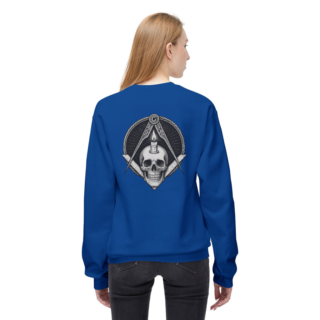 Masonic Skull Sweatshirt, Cozy Crewneck, Unisex Fleece, Unique Gift for Occasions, Trendy Casual Wear, Masonic Apparel